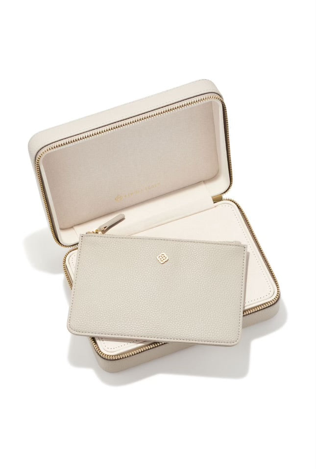 Medium Taupe zip jewelry case by Kendra Scott