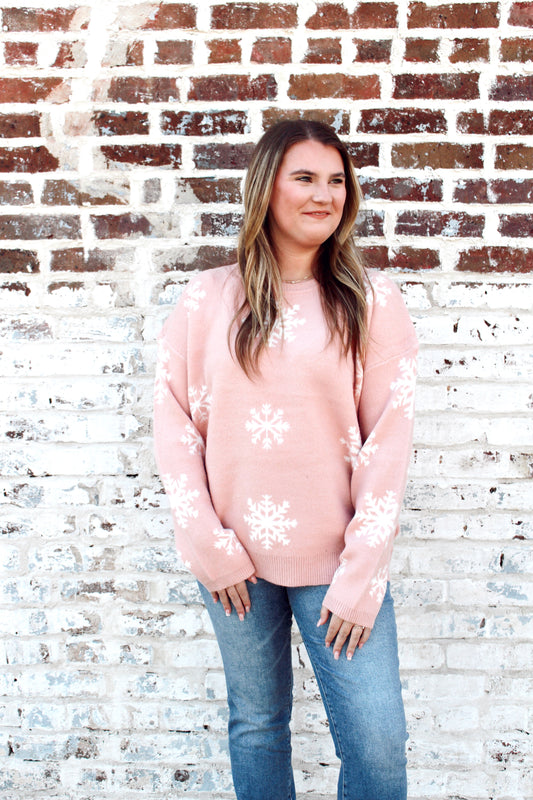 LIKE NO OTHER BLUSH SWEATER