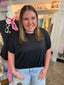 Betsy Black Bubble Blouse