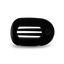 Jet Black Medium Flat Round Hair Clip