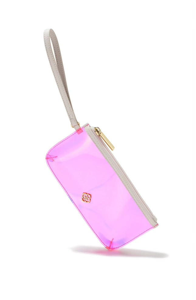 Clear Pink Iridescent Wristlet by Kendra Scott