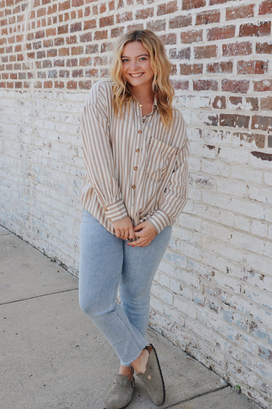 Khaki Stripe Shirt