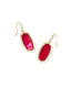 Kendra Scott Dani Bezel Drop Earring Red