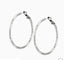 Large Silver Hoop Charm Earring