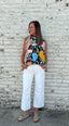 Navy Bloom Top