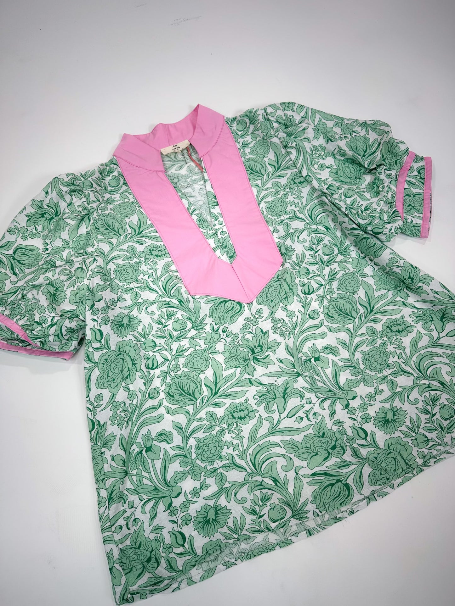 Green Floral Blouse