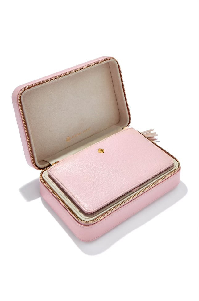 Blush Medium zip jewelry case by Kendra Scott