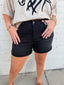 Vervet Black High Rise Super Soft Shorts