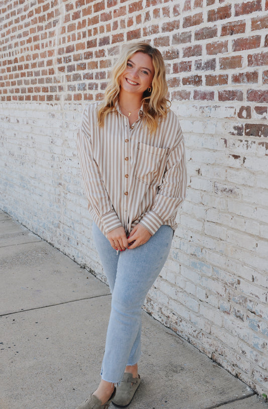 Khaki Stripe Shirt