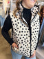Cream and Black Polka Dot Vest