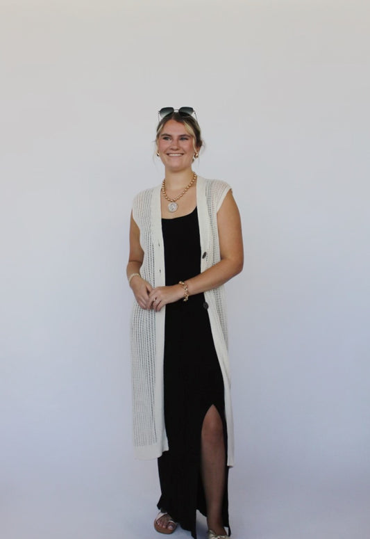 Off white v-neck sweater vest