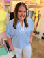 Blueberry Stripe Top