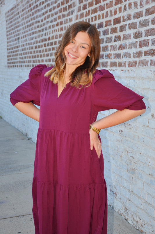 MERLOT MAXI DRESS