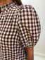 Brown Plaid Maxi Dress