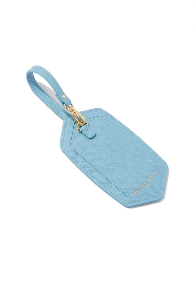 Luggage Tag Gold Light Blue by Kendra Scott