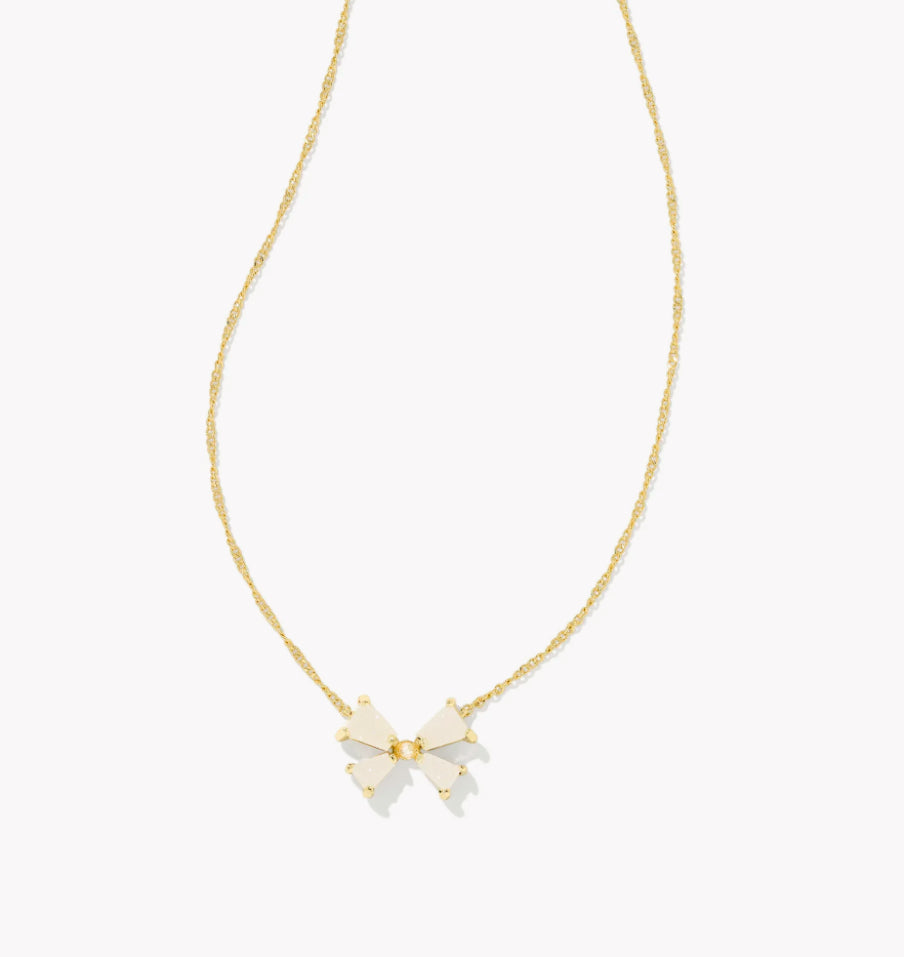 Blair Bow Small Gold Iridescent Necklace