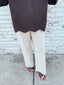 Chocolate Scalloped Sweater
