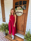 Crimson Red Dress