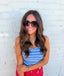 Blue Striped Top