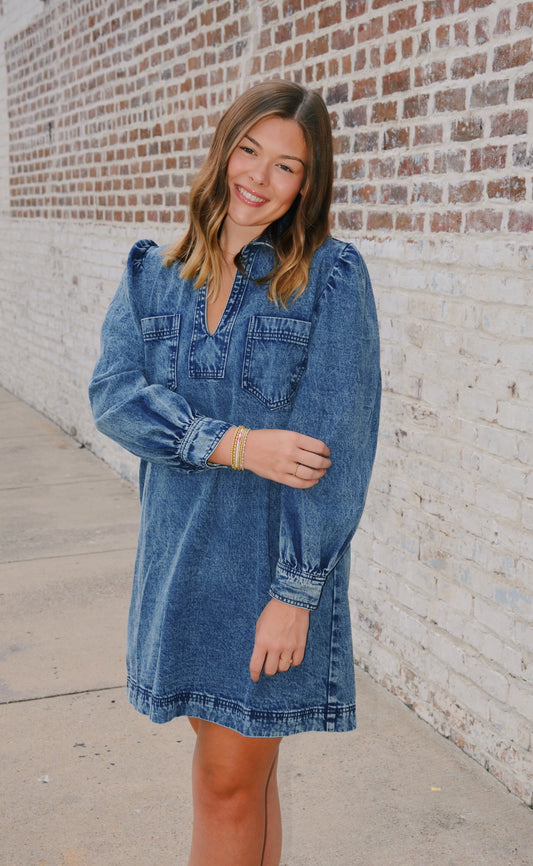 Blue Denim Dress