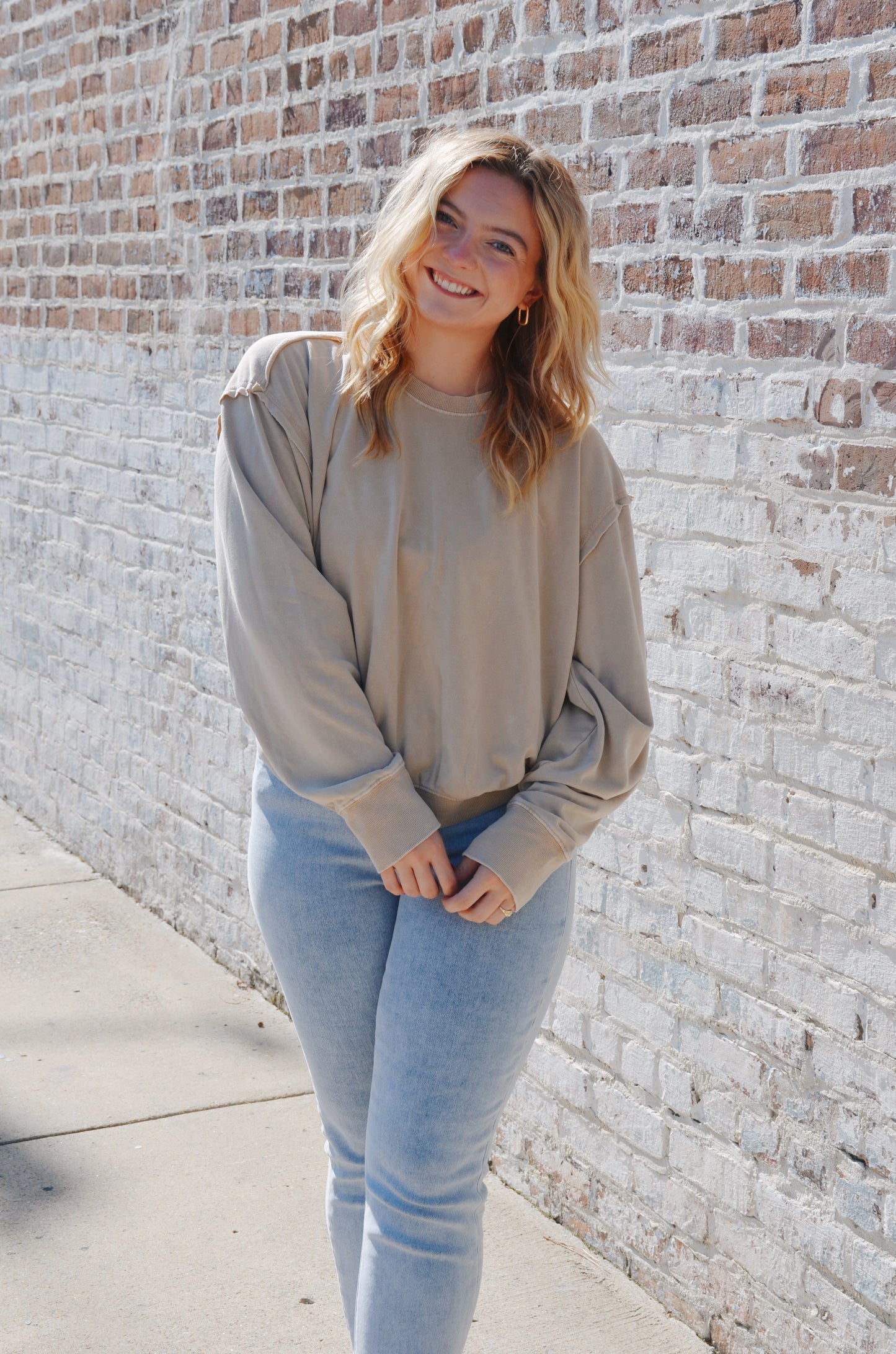 Basic Taupe Sweatshirt