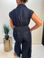 Denim Shirting Parachuter Jumpsuit