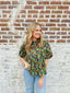 Floral Pleat Short Sleeve Top by Karlie