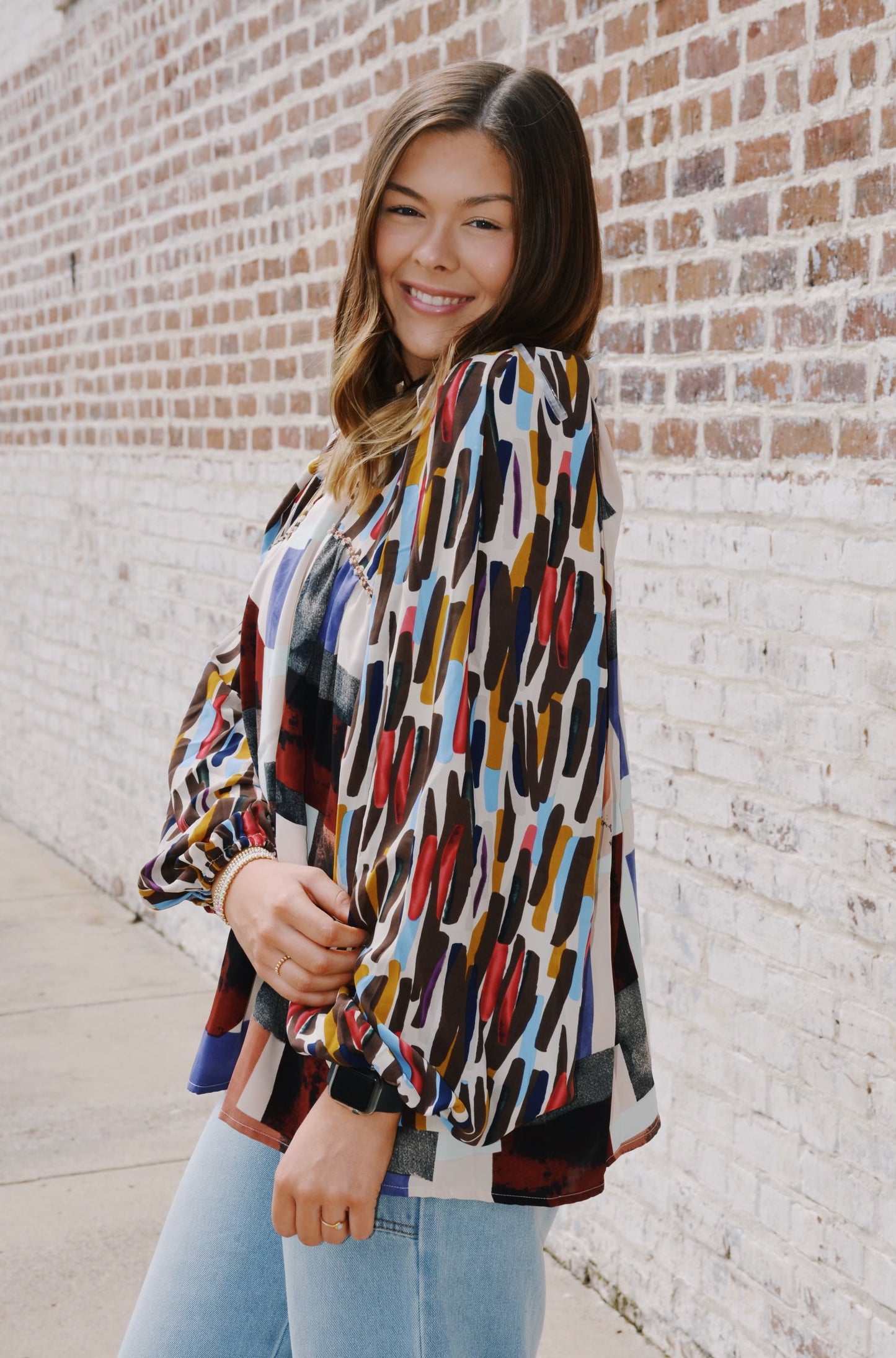 CASUAL COLORFUL BLOUSE