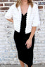 White Faux Fur Mid Cardigan