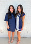 Navy Linen Dress