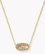 Kendra Scott Elisa Gold Pendant Necklace in Dichroic Glass