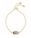 Kendra Scott Elaina Gold Adjustable Chain Bracelet in Amethyst