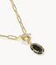 Kendra Scott Elisa Gold Enamel Link and Chain Necklace Black Agate