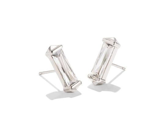 Kendra Scott Fletcher Stud Earring in White Crystal