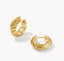 Kendra Scott Tiger Striped Mikki Gold Huggie Earrings