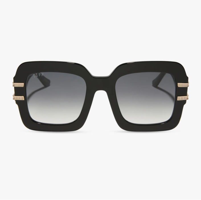 DIFF The White Lotus - Tanya Mcquoid Luxe Black Rich Grey Gradient Sunglasses