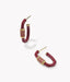 Kendra Scott Emery Enamel Hoop In Burgundy
