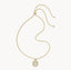 Kendra Scott Tiger Striped Daphne Gold Small Long Pendant Necklace Natural Mother of Pearl