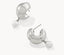 Kendra Scott Oakland Pearl Silver Huggie Earrings