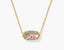 Kendra Scott Elisa Gold Pendant Necklace in Dichroic Glass