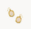 Kendra Scott Tiger Striped Daphne Gold Drop Earrings Natural Mother of Pearl
