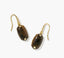 Kendra Scott Lee Riveted Gold Drop Earrings in Dark Brown