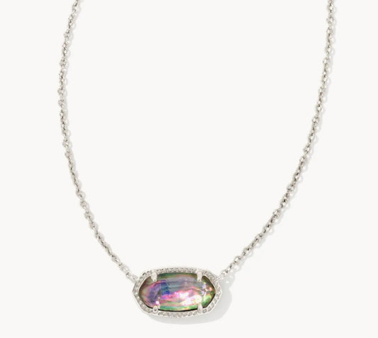 Kendra Scott Elisa Lilac Abalone Silver Necklace