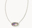 Kendra Scott Elisa Lilac Abalone Silver Necklace