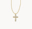 Kendra Scott Gift Set Cross Pendant Crystal and Gold with Crystal and Gold Earrings