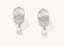 Kendra Scott Oakland Pearl Silver Huggie Earrings