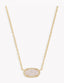 Kendra Scott Elisa Gold Pendant Necklace in Ivory Mother of Pearl