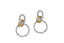 Brighton Pebble Link Two Tone Post Drop Earrings