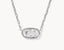 Kendra Scott Elisa Luxe Silver Short Pendant Necklace White Rhodium