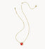 Kendra Scott Apple Gold Short Pendant Necklace Red Illusion
